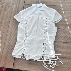 BRAND NEW PRINCESS POLLY VALKYRIE WHITE TOP